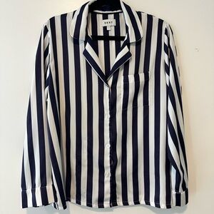 DKNY Striped Shirt - Navy and White